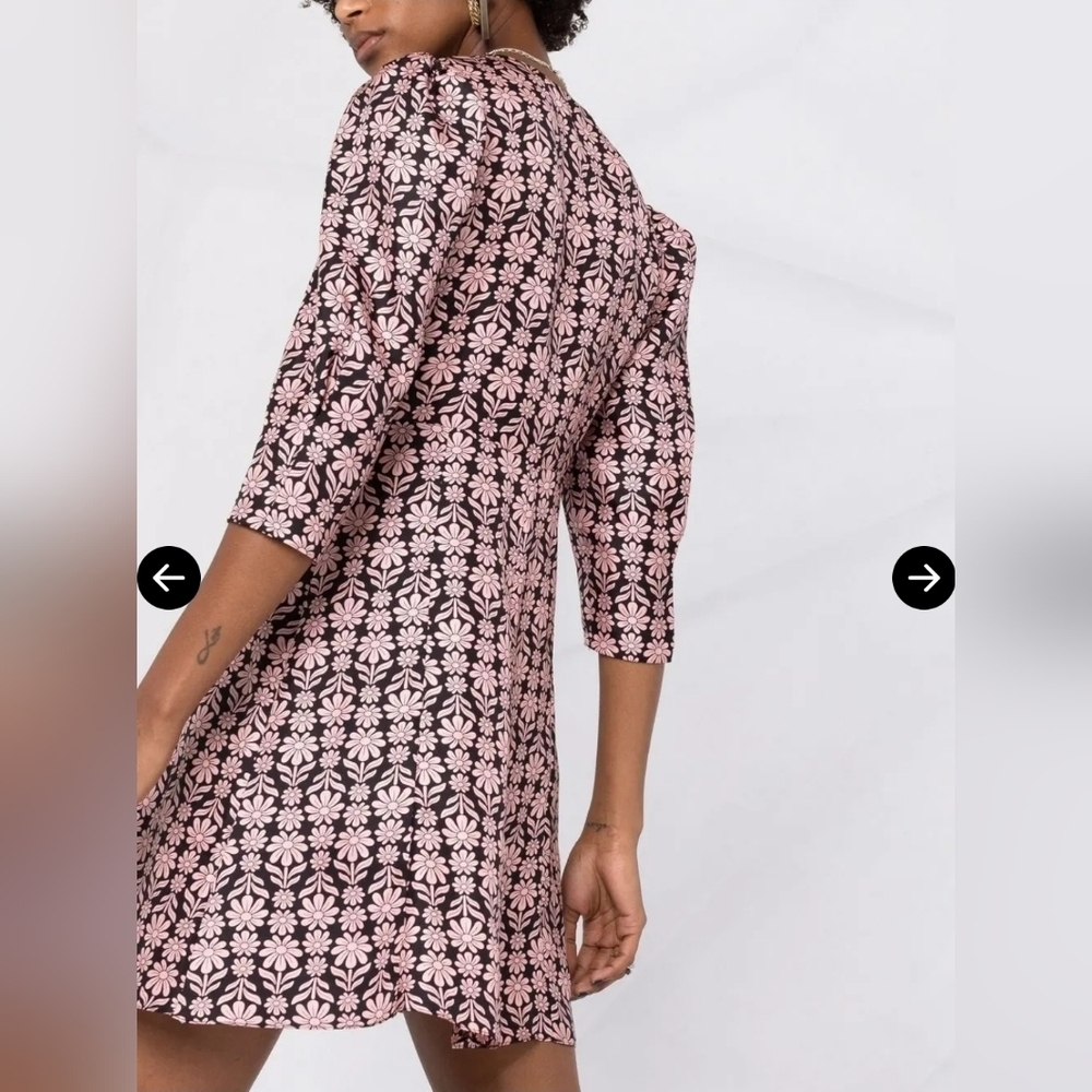 Sandro floral-print v-neck dress Size S - Picture 3 of 10